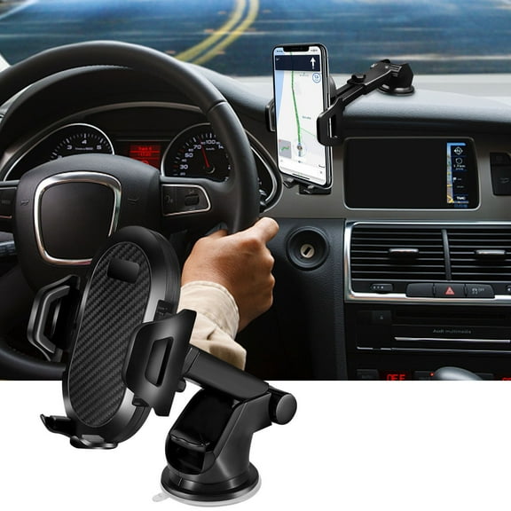 AuroraX Adjustable Angle Height Phone Holder,Universal 360 Dashboard Suction Cup Mount Phone Holder for Car,Phone Stand for Car,Compatible with All Mobile Phones,Iphone,Gray