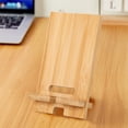 thumbnail image 1 of AuroraX Adjustable Phone Stand,Wooden Natural and Eco-Friendly Phone Holder for Desk,Compatible with All Mobile Phones,Iphone,Ipad,Beige, 1 of 5