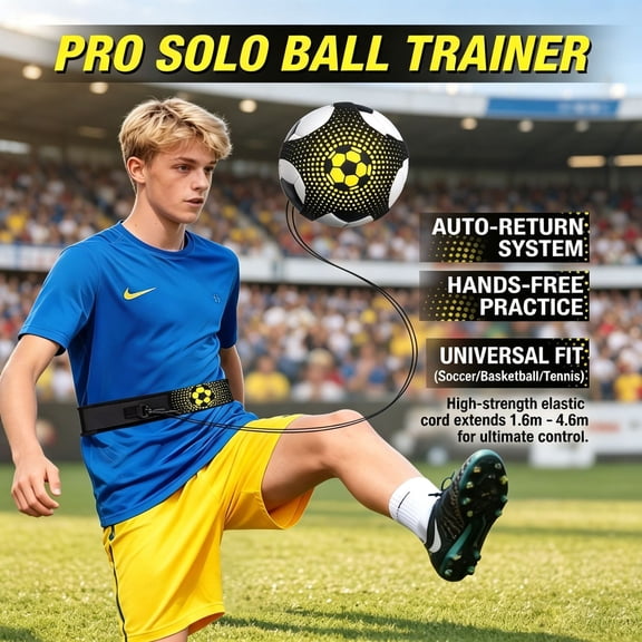AuroraX Adjustable Soccer Juggling Strap Volleyball Training Foot Tether Lightweight Durable Neon Easy to Use Outdoor Soccer Practice Aid Black