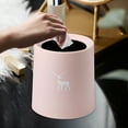 thumbnail image 1 of AuroraX Affordable Luxury Desk Mini Trash Can Pink Cute Round 1 Gallon Scandinavian Deer Pattern Wastebasket Stylish Plastic Minimalist Trash Bin for Dormitory Living Office, 1 of 6