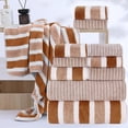 thumbnail image 1 of AuroraX Bath Towel Set Towels and Washcloths Sets,Brown Soft Thick Absorbent Velvet Bath Towel Set 8 Pcs, 1 of 8