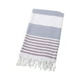 thumbnail image 1 of AuroraX Bath Towels Anti-Microbial Large Absorbent Bath Towels Knitted Striped Fringed Turkish Travel,Beach, 1 of 3