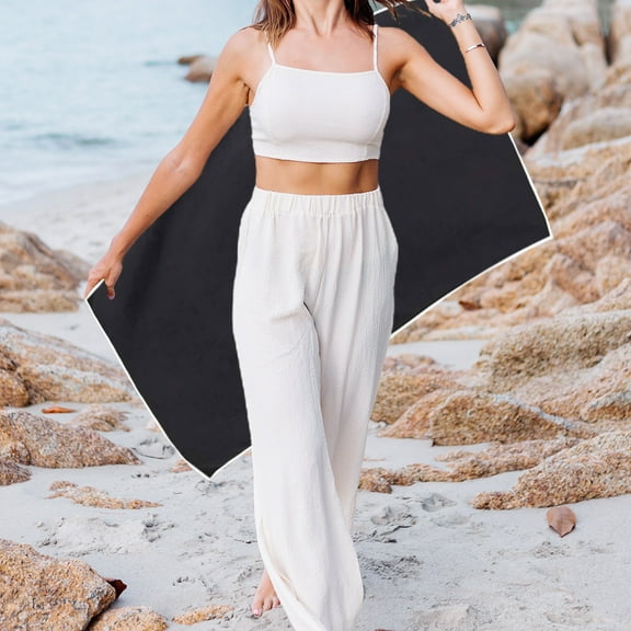 AuroraX Bath Towels Bath Sheets,Quick Dry Black Large Thick Cotton Gym Towels