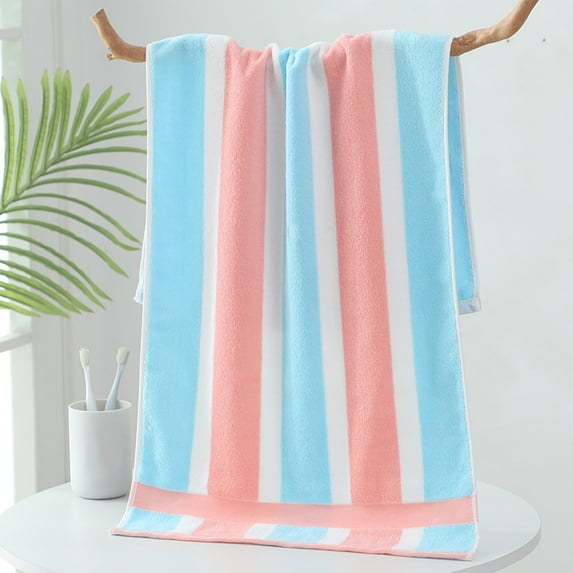 AuroraX Bath Towels Face Towels,Soft Striped Thick Cotton Striped Bath Towels