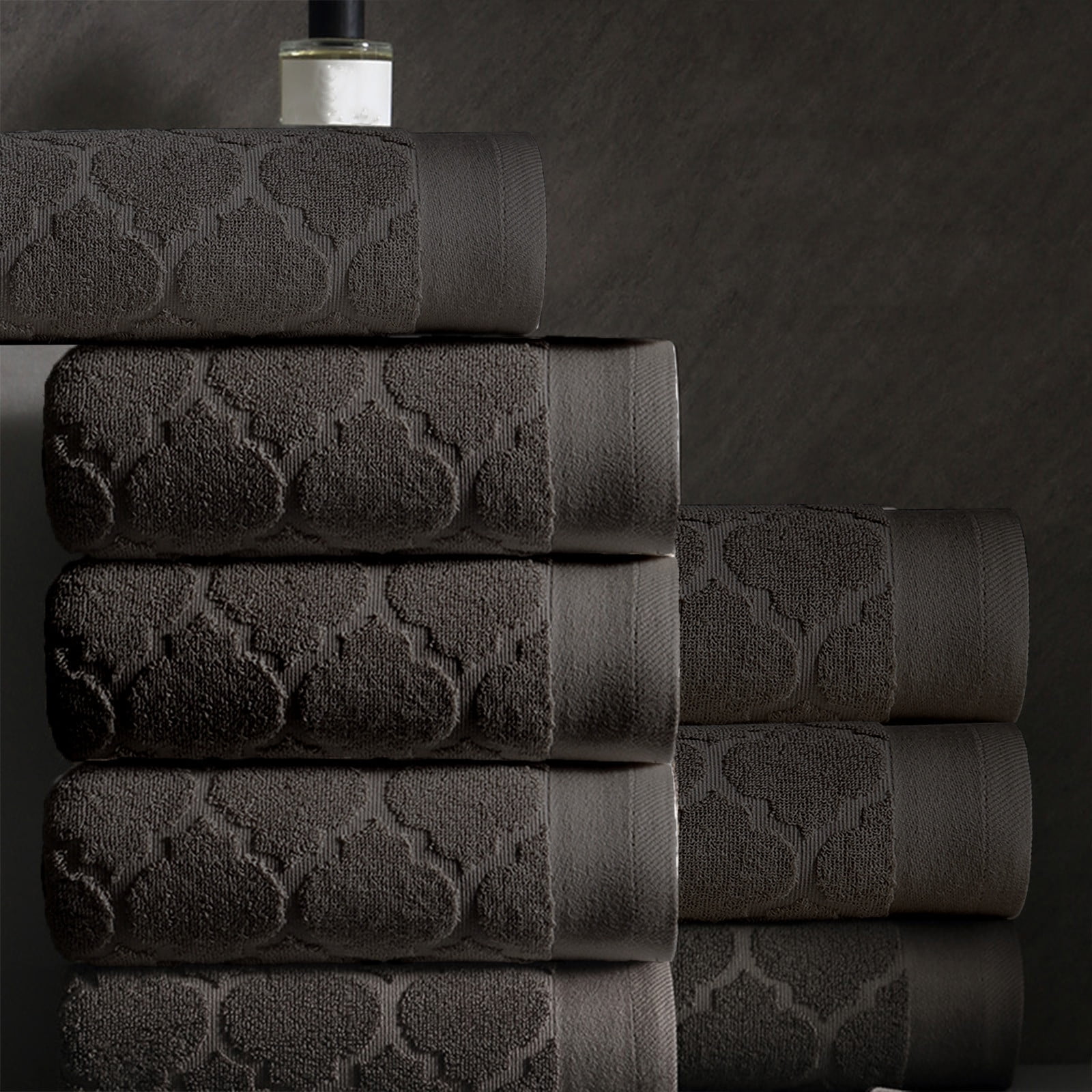 AuroraX Bath Towels Set of 4 Bath Sheets,Absorbent Gray Cotton Thick Soft Household Bath Towels