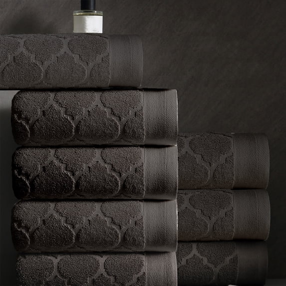 AuroraX Bath Towels Set of 4 Bath Sheets,Absorbent Gray Cotton Thick Soft Household Bath Towels