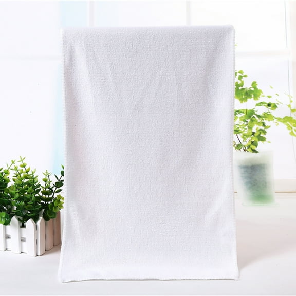 AuroraX Bath Towels White Anti-Microbial Washcloths Solid Shower