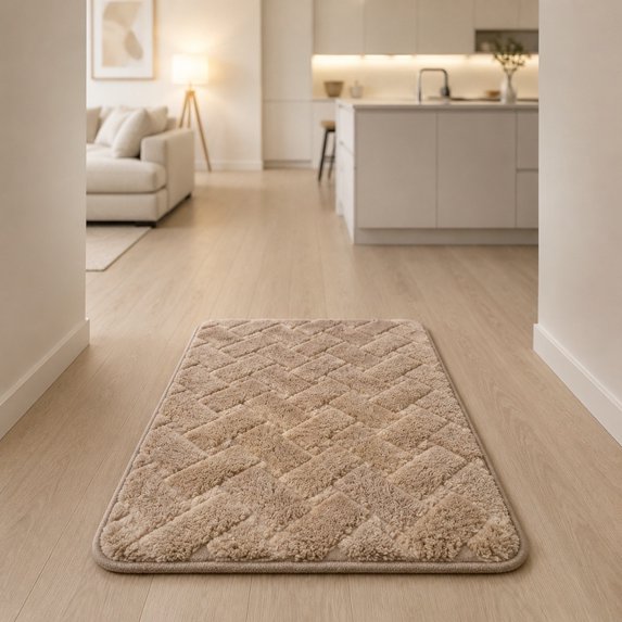 AuroraX Bathroom Rug Non Slip Backing Absorbent Large Quick Dry Washable White Bath Rugs for Bathroom Floor Bath Mat for Tub