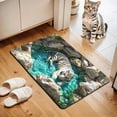 thumbnail image 1 of AuroraX Bathroom Rugs 16" x 24" Soft Fun Small Non Slip Absorbent Bath Mat Washable Quick Dry 3d Visual Effect Boho Bath Rug for Entryway Entrance Front Door, 1 of 6