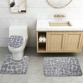 thumbnail image 1 of AuroraX Bathroom Rugs Sets 3 Piece,Non Slip Absorbent Washable Gray Bathroom Rug Toilet Rug U Shaped Home Bathroom Decor Mid-Century, 1 of 7