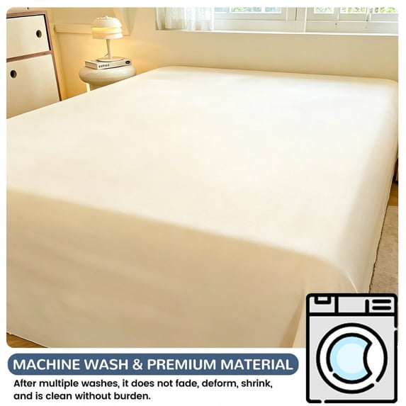 AuroraX Bed Sheet Twin Size Beige Sold Separately Flat Sheets Twin