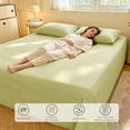 thumbnail image 1 of AuroraX Bed Sheet Twin Size Sold Separately Green Flat Sheets Twin, 1 of 6