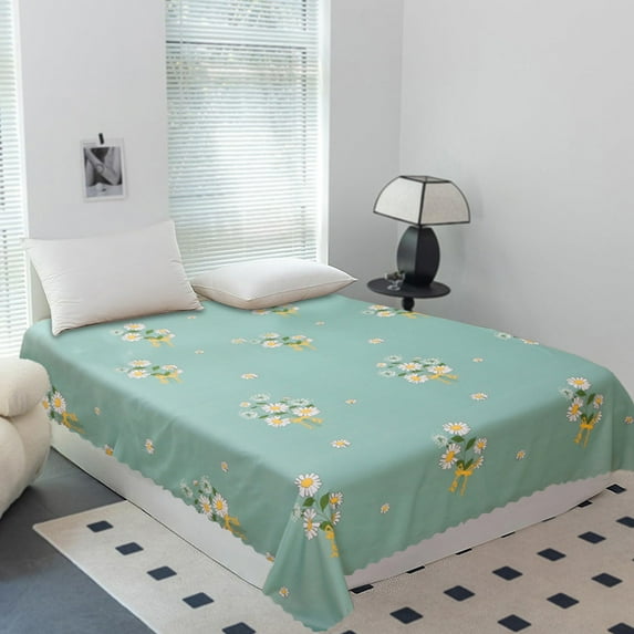 AuroraX Bed Sheets Full Size Flat Sheets for Summer Air-Conditioned Room,Patterned Fun Prints Cooling Double Bed Sheet Sold-Separately