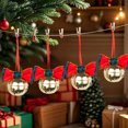 thumbnail image 1 of AuroraX Bells-Bow Christmas Decorations White Hanging Fun Shatterproof Christmas Tree Decorations Hanging Xmas Decorations for Home, 1 of 6