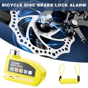 AuroraX Bicycle Disc Brake Lock Alarm Anti Theft Bicycle Disc Lock Waterproof 110dB Reminder Cable Scooter E Bike Heavy Duty Bike Disc Lock Yellow