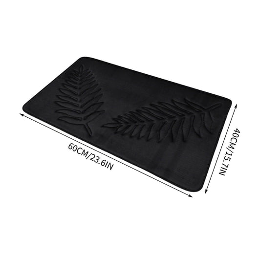 AuroraX Black Bath Rugs for Bathroom Floor Non Slip,Small Machine Washable Single Tree Quick Drying Shower Rugs for Bathtub Shower Mats for Inside Shower
