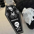 thumbnail image 1 of AuroraX Black Bathroom Mat Rug Skeleton Spooky Non-Slip Backing Halloween Bath Rug Art Deco 15x39 Inch Absorbent Decorative Machine Washable, 1 of 7