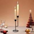 thumbnail image 1 of AuroraX Black Tall Taper Candle Holder Set Of 3 Metal Modern Minimalist Candlestick Holders Romantic Decorative Rustic Vintage Candelabra Stand Valentines Day Table Centerpieces Dining Wedding Decor, 1 of 6