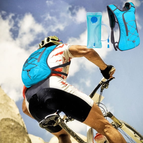 AuroraX Blue Backpack for Cycling,Small Lightweight Waterproof Nylon Hiking Backpack for Personal Item,Camera Backpack