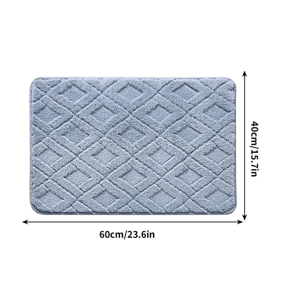 AuroraX Blue Diatomaceous Earth Bath Mat Bathroom Rugs Non Slip Absorbent,Plush Single Machine Washable Quick Drying Shower Rugs for Bathroom Extra Soft Bath Mats for Tub