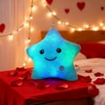 thumbnail image 1 of AuroraX Blue Throw Pillows for Sofa,Winter Lighted Personalized Stars Shaped Throw Pillow with LED light,Valentines Day Home Birthday Living Room Decoration Women Gifts, 1 of 9