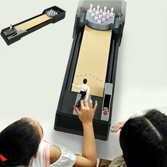 AuroraX Bowling Game Set for Adults Teens,Indoor Wooden Tabletop Bowling Game Board Games,Teen Desk Toy Birthday Holiday Gift for Men Teen