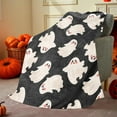 thumbnail image 1 of AuroraX Breathable Throw Blankets Warm Flannel Cozy Halloween Throws Birthday Gifts for Women Mom Girls 30x40 Inches Ghost, 1 of 6