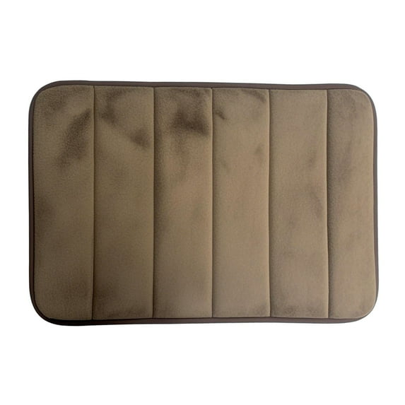 AuroraX Brown Cotton Bathroom Rugs Absorbent Memory Foam Bath Rugs for Bathroom Floor,Washable Quick Drying Plush Single Shower Rugs for Bathroom Extra Soft Shower Mats for Inside Shower