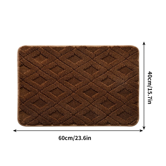 AuroraX Brown Diatomaceous Earth Bath Mat Bathroom Rugs Non Slip Absorbent,Machine Washable Plush Quick Drying Single Shower Rugs for Bathroom Extra Soft Bath Mats for Tub