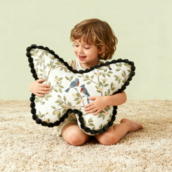 AuroraX Butterfly Shaped Throw Pillows for Couch,White Decorative Soft Cute Throw Pillow,Valentines Day Farmhouse Couch Home Decoration Gifts for Women Mom