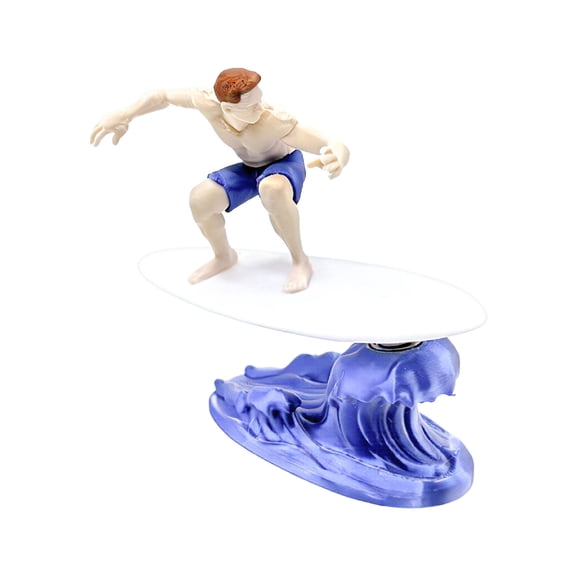 AuroraX Car Dashboard Bobblehead Wobble Figure Surfer & Muscle Man Design Inertial Motion Blue Summer Vibes Novelty Dashboard Decor Car Dashboard Accessories