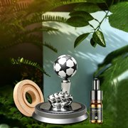 AuroraX Car Mounted Solar Football Air Freshener Soccer Vehicle Aroma Diffuser Universal Long Lasting Portable Cordless Car Interior Air Freshener White