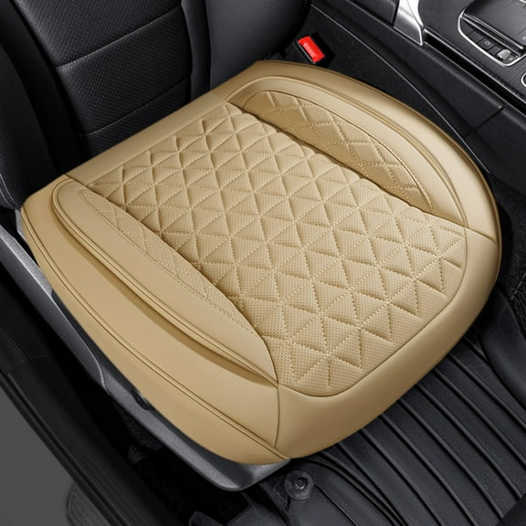 AuroraX Car Seat Cushions for Driving Comfortable Back & Sciatica Pain Relief Soft Breathable Car Seat Cushions for Driving (Beige)