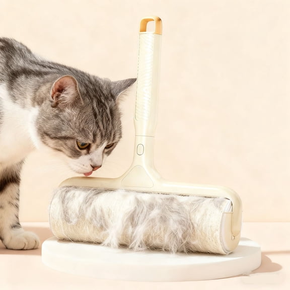 AuroraX Cat Lint Roller Extra Sticky Dog Pet Hair Removal , Long Handle Large Cleaning Tool , Carpet Rug Clothes Furniture Cleaner Gifts for Women