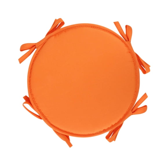 AuroraX Chair Cushions for Kitchen Chairs with Ties,Orange 17x17 Deep Non Slip Round Outdoor Chair Cushions 2026 Soccer Party Favors Match Chair Seat Dining Chair Cushions