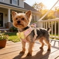 thumbnail image 1 of AuroraX Checked Pet Harness Set Adjustable Mesh Vest Easy Fit Lightweight Breathable Two Piece Pet Supplies for Dog Cat Pink, 1 of 7