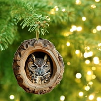 AuroraX Christmas Decorations Car Birthday Ornaments , Acrylic Cute Owl Ornaments , Car Wall Christmas Tree Hanging Decor