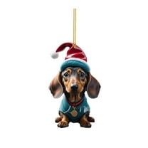 AuroraX Christmas Decorations Personalized Car Ornaments , Hanging Dog Mini Ornaments , Wall Christmas Hanging Car Decor