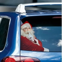 AuroraX Christmas Decorations,Red Santa Claus Decals Translucent Stickers for Window Fade Proof Car Outdoor Christmas Decorations