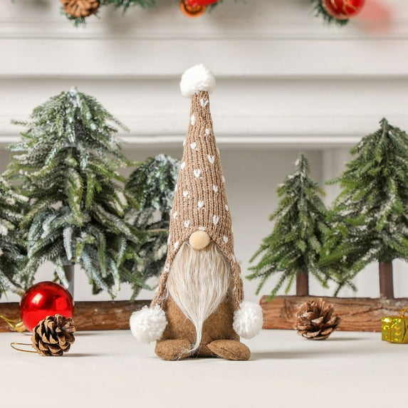 AuroraX Christmas Decorations Vintage Brown Ornaments , Gnomes Decorative Ornaments , Car Table Bedroom Girl Room Decor