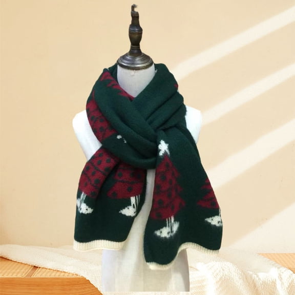 AuroraX Christmas Scarf Cotton Luxurious Thick Classic Scarf Warm Knit Soft Wrap for Women,Men Cold Weather