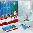 thumbnail image 1 of AuroraX Christmas Shower Curtain Set,Red Funny Waterproof 72x72 Inch Bath Curtain with 3 Floor Mats,Christmas Home Bathroom Winter Decor, 1 of 5