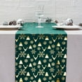 thumbnail image 1 of AuroraX Christmas Table Runner 108 Inches Long Green Gold Foil Snowflake Velvet Christmas Table Runner Xmas Winter Art Deco Dining Merry Table Runner Decoration for Home Party, 1 of 6