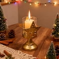 thumbnail image 1 of AuroraX Christmas Tall Glass Votive Candle Holder Gold Taper Candle Holders Decorative Elegant Rustic Romantic Vintage Valentines Day Candle Stand Gifts for Table Centerpieces Dining Wedding Decor, 1 of 6