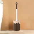 thumbnail image 1 of AuroraX Coffee Toilet Brush and Holder Set with Extra Long Handle,Nylon Bristles Bathroom Toilet Brush and Caddy with Self Closing Lid Cute Ice Cream Compact Bowl Cleaning Brush for Deeply Cleaning, 1 of 7