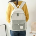 thumbnail image 1 of AuroraX Color Block Backpack for Everyday,Casual,Commuter Lightweight Backpack for Women,Daypack,for Travel,College,Work,White, 1 of 5