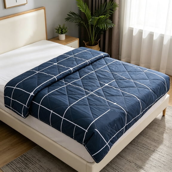 AuroraX Cooling Summer Quilt Machine Washable Comforter Lightweight Soft Skin-Friendly All Season Full Size Breathable Bedspread