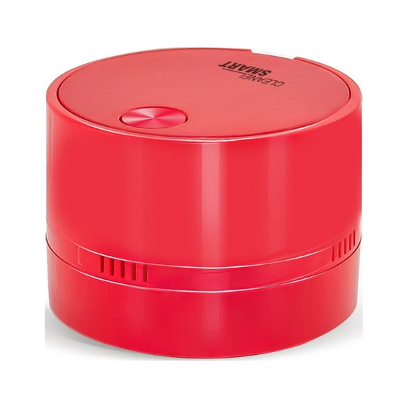 AuroraX Cordless Desk Vacuum Mini Cute Rechargeable Desktop Vacuum Cleaner with Crevice Tool Lightweight Powerful Portable Bagless Vac Gift for Home Office Keyboard Cleaner(Red)