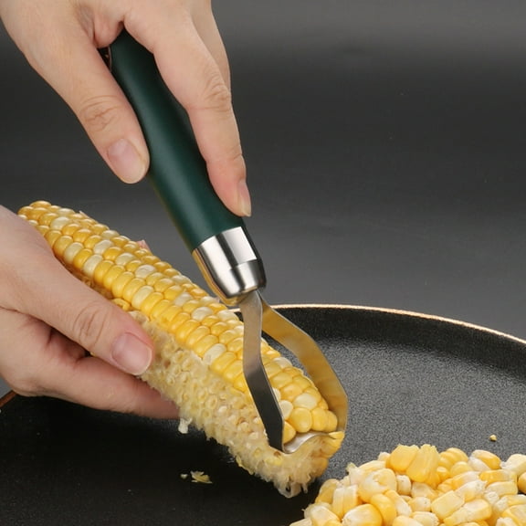 AuroraX Corn Peeler for Corn On The Cob Stainless Steel Small Peeler Dishwasher Safe Durable Sharp Peeling Tool for Kitchen(Green)