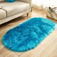 thumbnail image 1 of AuroraX Cotton Area Rug Super Soft Shaggy Dark Blue Non-Slip Backing Living Room Mat Rug Contemporary 19x31 Inch Fluffy Solid, 1 of 4